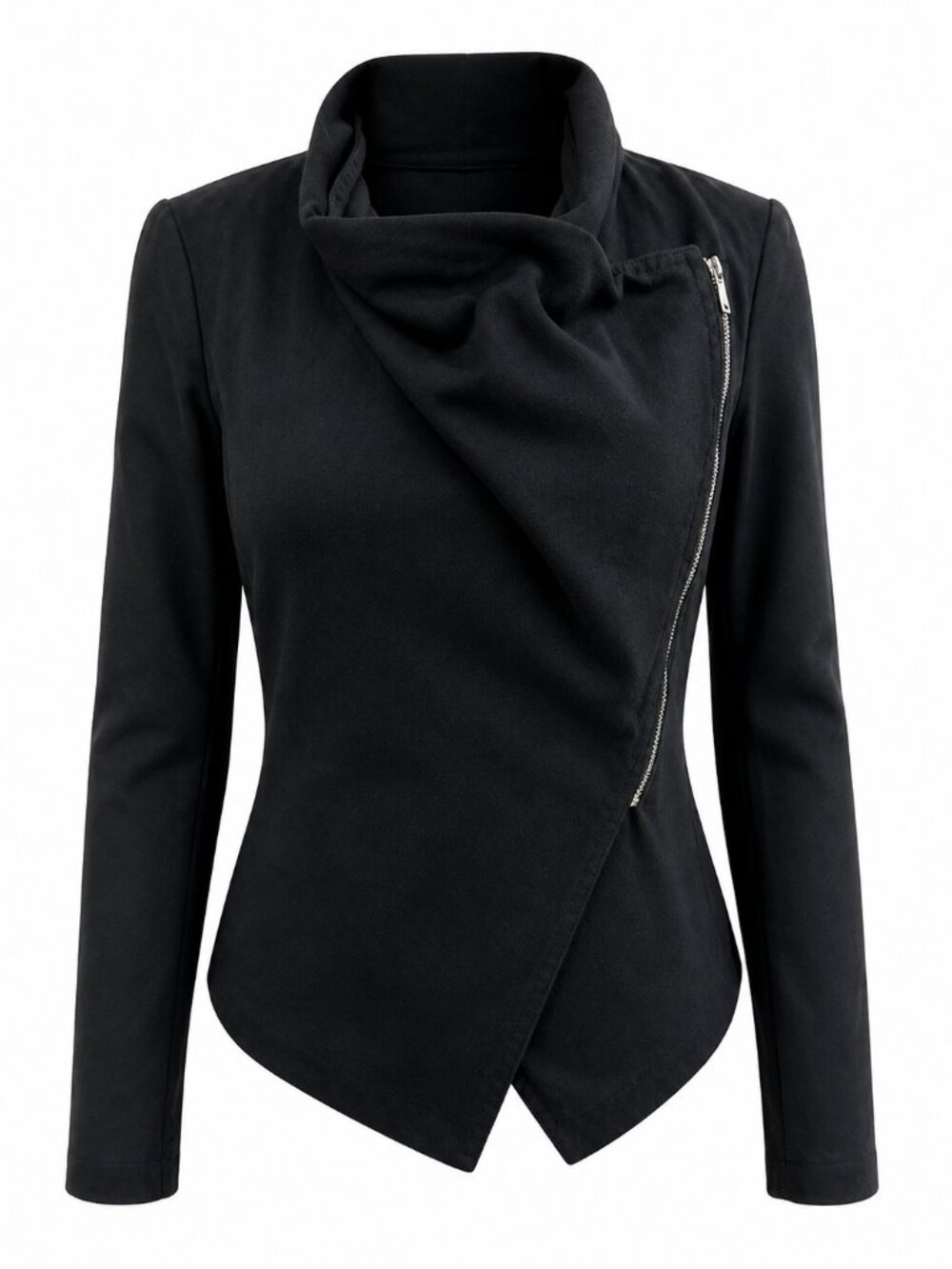 I.N.C Women's Black Jacket Size Med knit moto womens sweatshirt